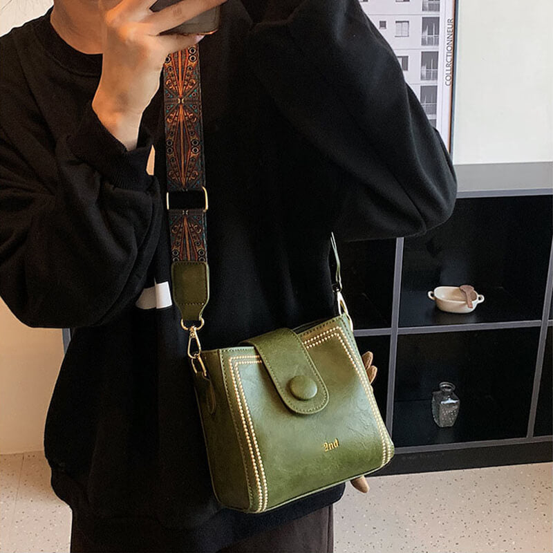 Dealora™ Vintage Modetasche mit verstellbarem breitem Schulterriemen