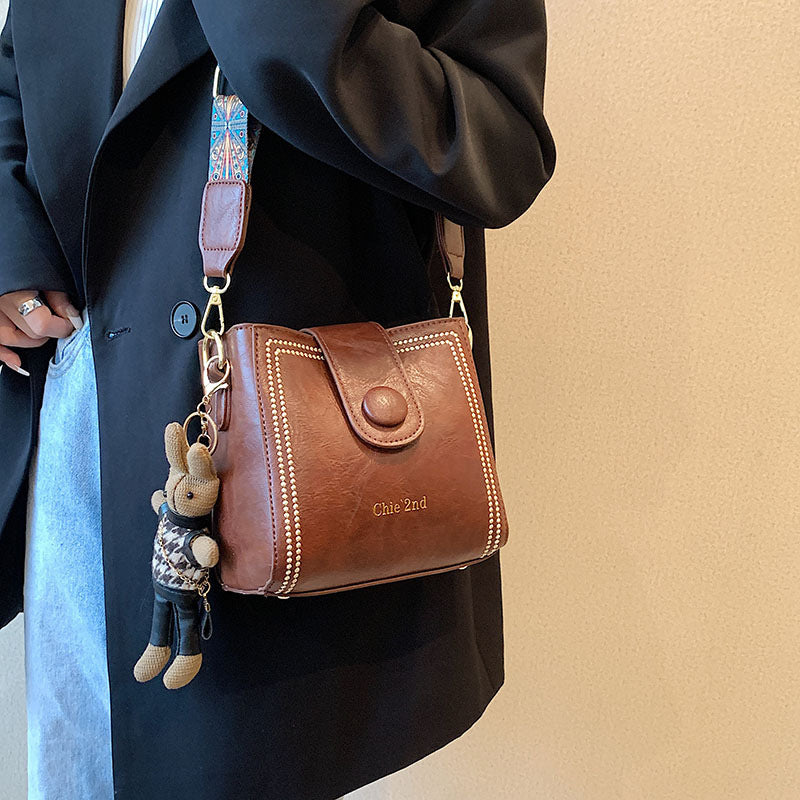 Dealora™ Vintage Modetasche mit verstellbarem breitem Schulterriemen