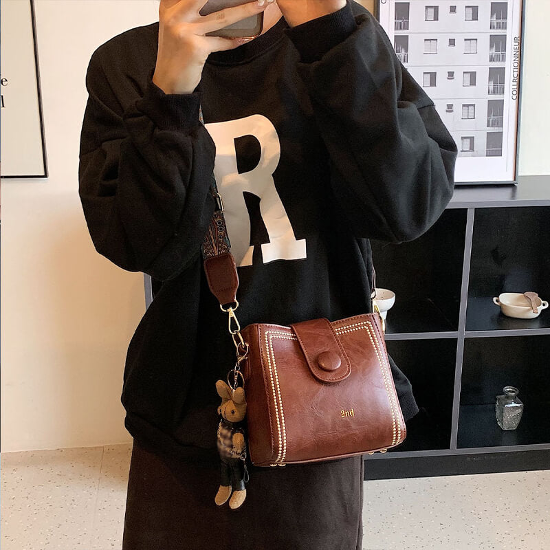Dealora™ Vintage Modetasche mit verstellbarem breitem Schulterriemen