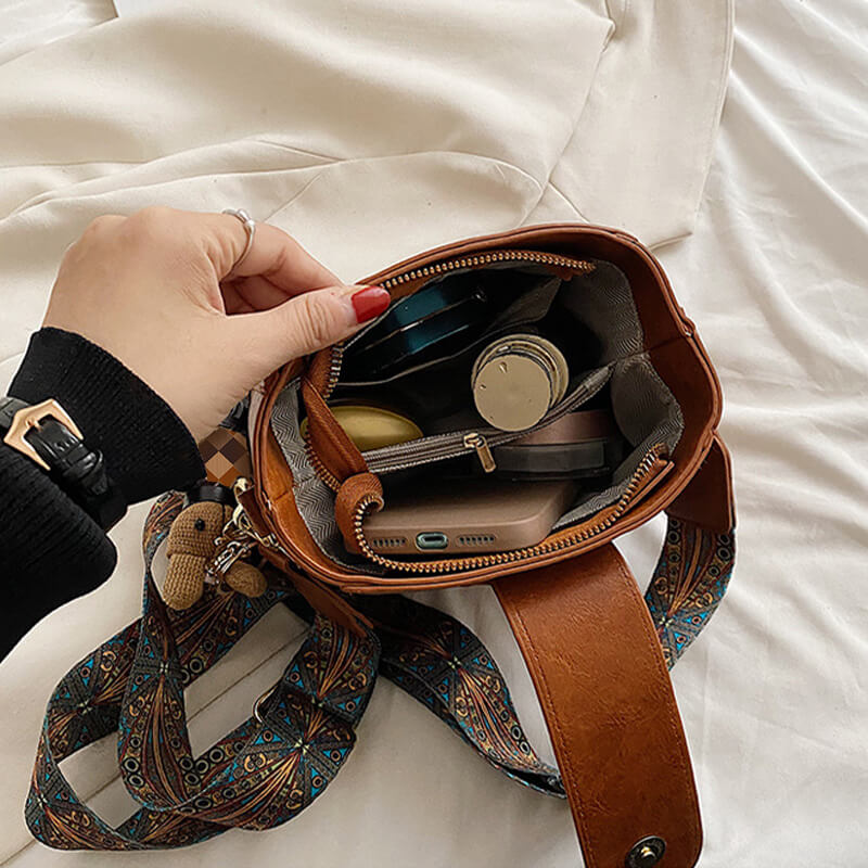 Dealora™ Vintage Modetasche mit verstellbarem breitem Schulterriemen