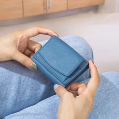 Handgefertigte RFID-Geldbörse aus weichem Leder